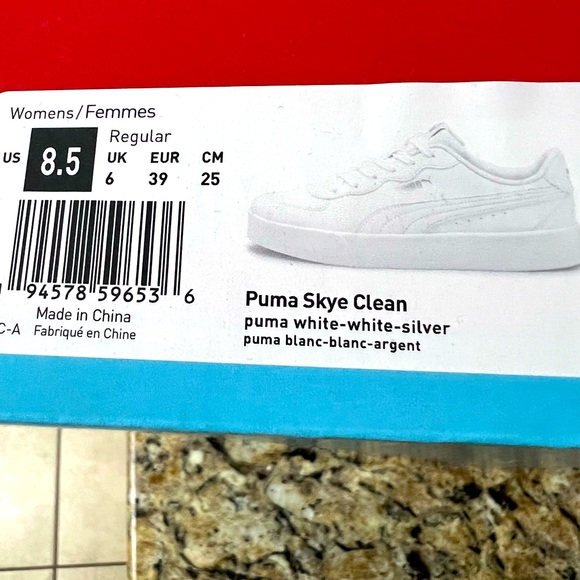 Puma Skye Clean Women’s white leather Sneakers - Picture 1 of 5